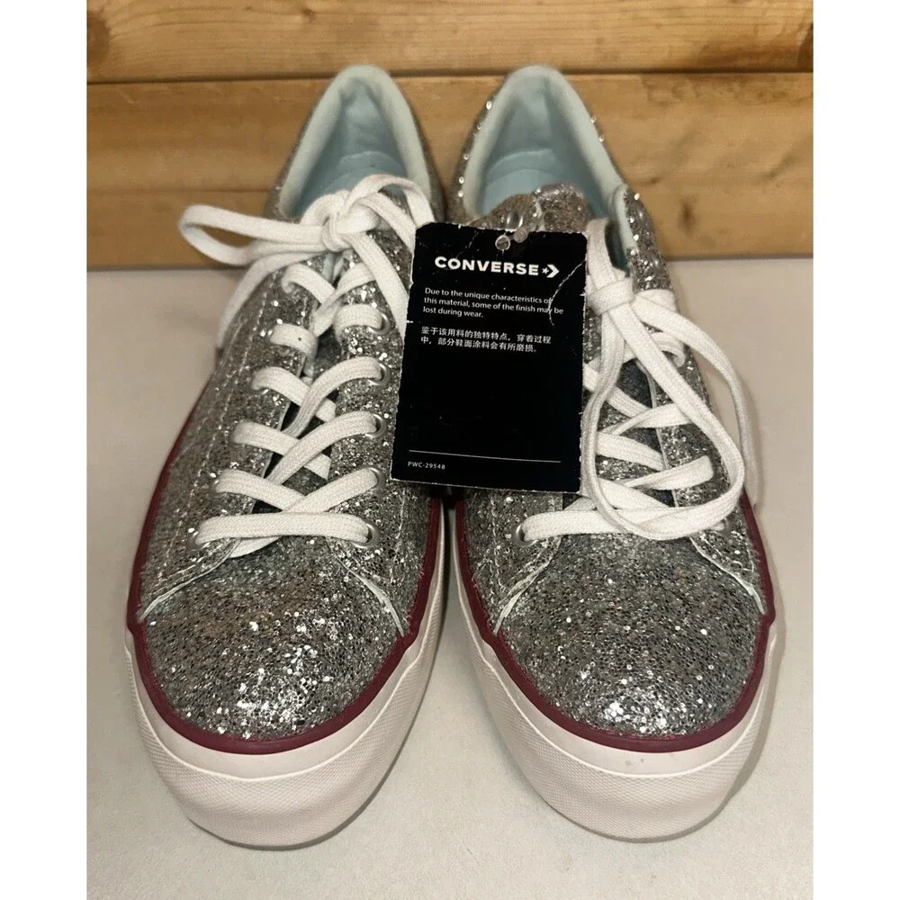 Chiara Ferragni Converse One Star Platform Ox Glitter Women’s 9.5 Silver shoes